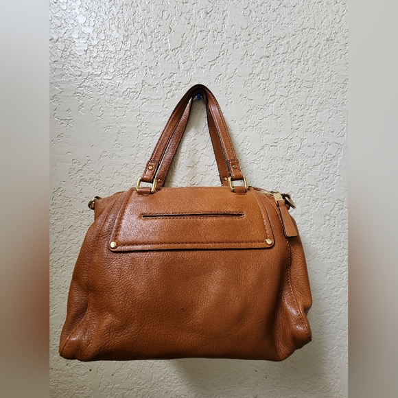 MICHAEL KORS HAMILTON GILMORE LARGE SATCHEL/CROSSBODY COLOR- LUGGAGE - Picture 5 of 11